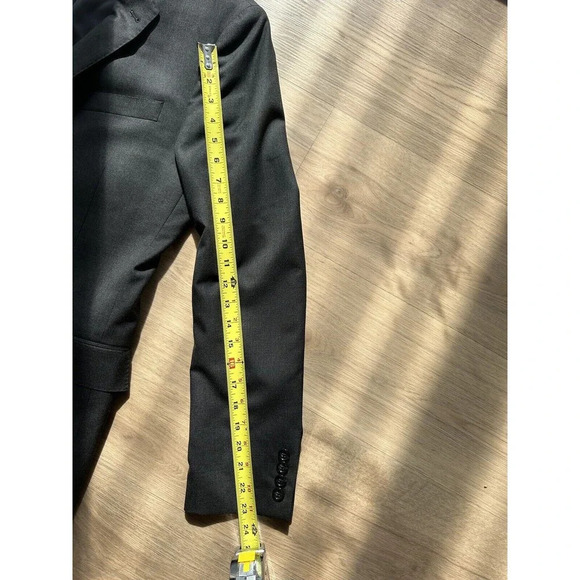 J CREW Ludlow‎ Loro Piana Super 120s Wool Charcoal Grey 40R Blazer Suit Jacket - Picture 10 of 11